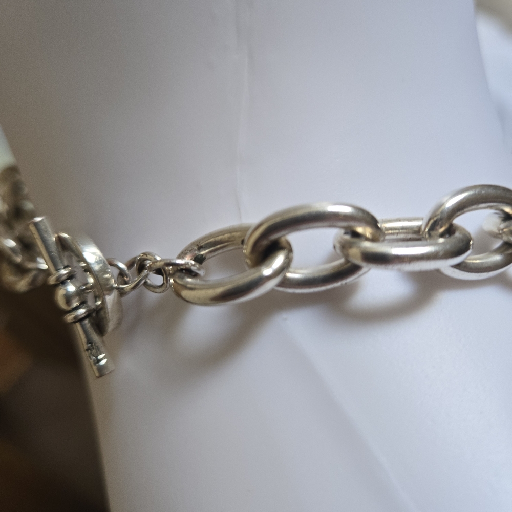 Ralph Lauren Silver Plated Chain Necklace and Bracelet Set - Picture 4 of 7